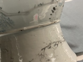 A Chinese qianjiang cai vase with butterfly-shaped ornaments, 19th C.